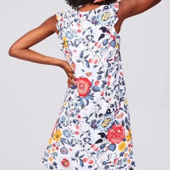 LOFT like new flutter sleeve floral dress - Picture 5 of 5